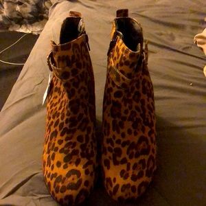 Leopard Print Ankle Boots